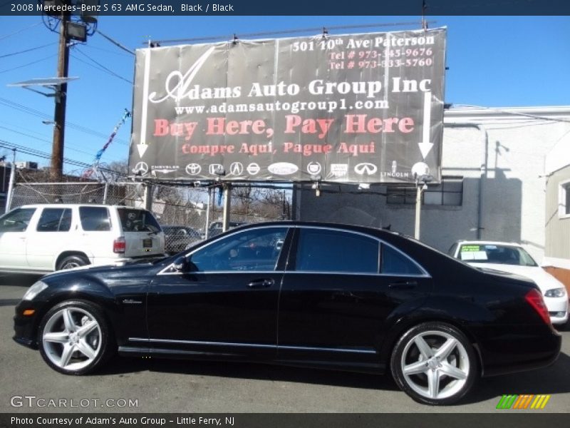 Black / Black 2008 Mercedes-Benz S 63 AMG Sedan