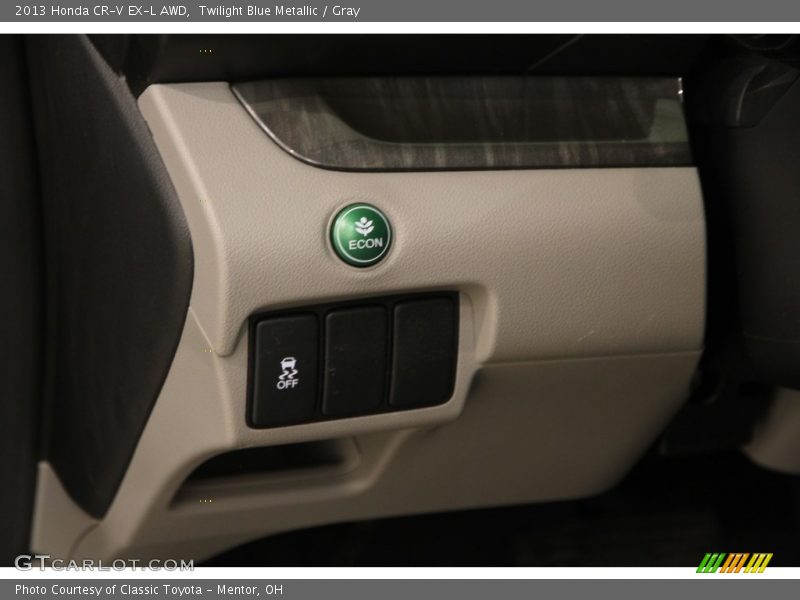 Twilight Blue Metallic / Gray 2013 Honda CR-V EX-L AWD