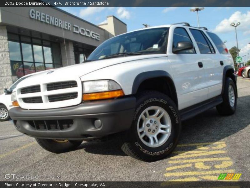 Bright White / Sandstone 2003 Dodge Durango SXT 4x4