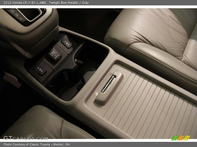 Twilight Blue Metallic / Gray 2013 Honda CR-V EX-L AWD
