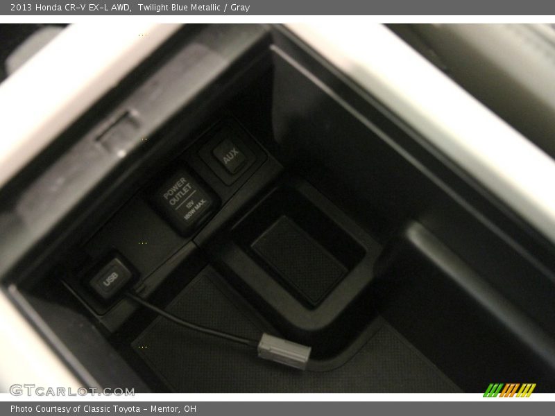 Twilight Blue Metallic / Gray 2013 Honda CR-V EX-L AWD