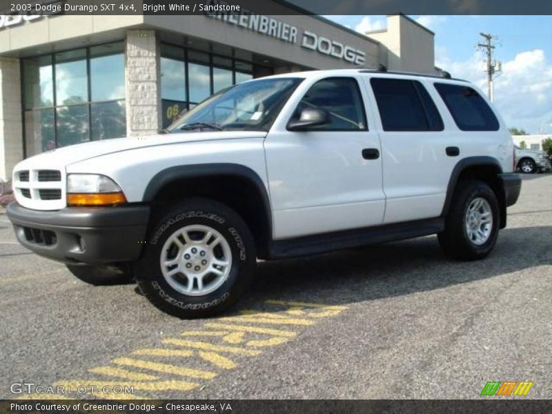 Bright White / Sandstone 2003 Dodge Durango SXT 4x4