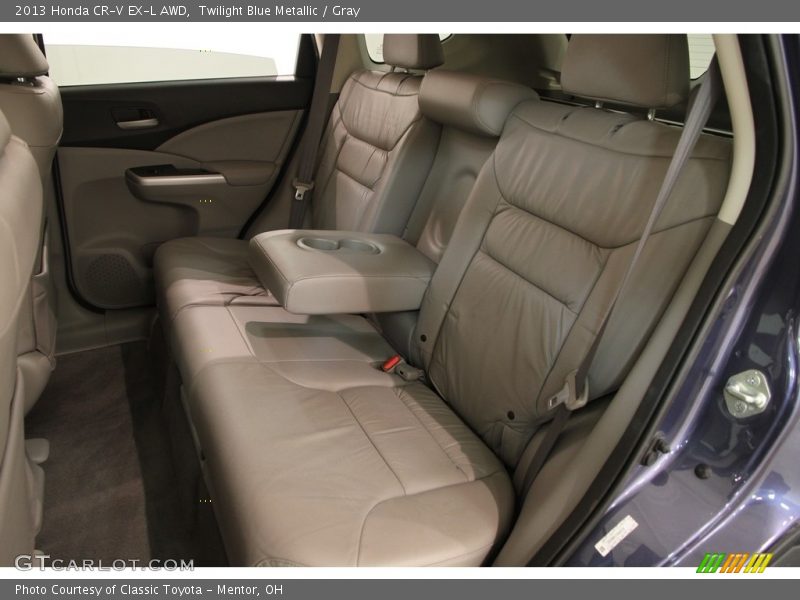 Twilight Blue Metallic / Gray 2013 Honda CR-V EX-L AWD