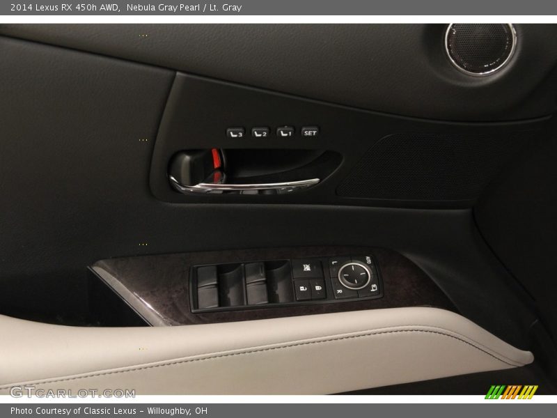 Nebula Gray Pearl / Lt. Gray 2014 Lexus RX 450h AWD
