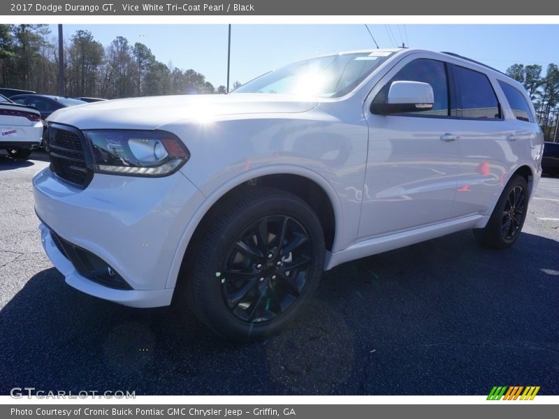 Vice White Tri-Coat Pearl / Black 2017 Dodge Durango GT