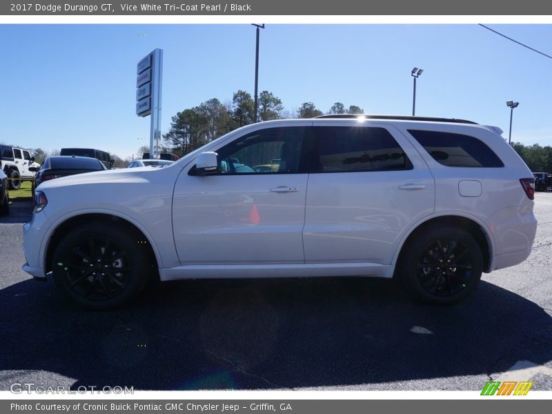 Vice White Tri-Coat Pearl / Black 2017 Dodge Durango GT