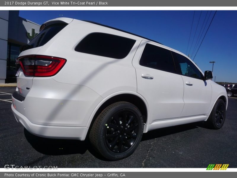 Vice White Tri-Coat Pearl / Black 2017 Dodge Durango GT