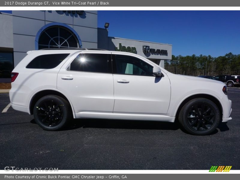 Vice White Tri-Coat Pearl / Black 2017 Dodge Durango GT
