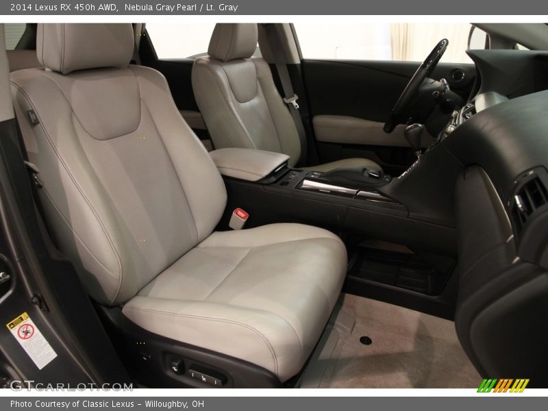 Nebula Gray Pearl / Lt. Gray 2014 Lexus RX 450h AWD