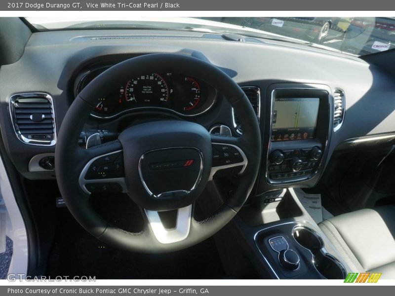 Vice White Tri-Coat Pearl / Black 2017 Dodge Durango GT