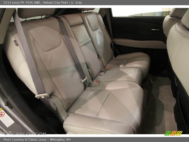 Nebula Gray Pearl / Lt. Gray 2014 Lexus RX 450h AWD
