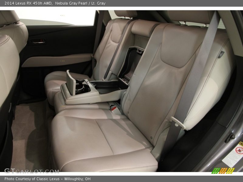 Nebula Gray Pearl / Lt. Gray 2014 Lexus RX 450h AWD