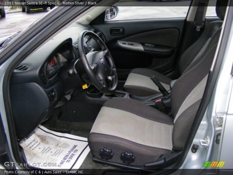 Molten Silver / Black 2003 Nissan Sentra SE-R Spec V