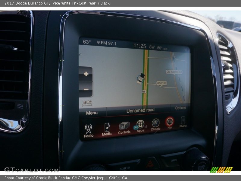 Vice White Tri-Coat Pearl / Black 2017 Dodge Durango GT