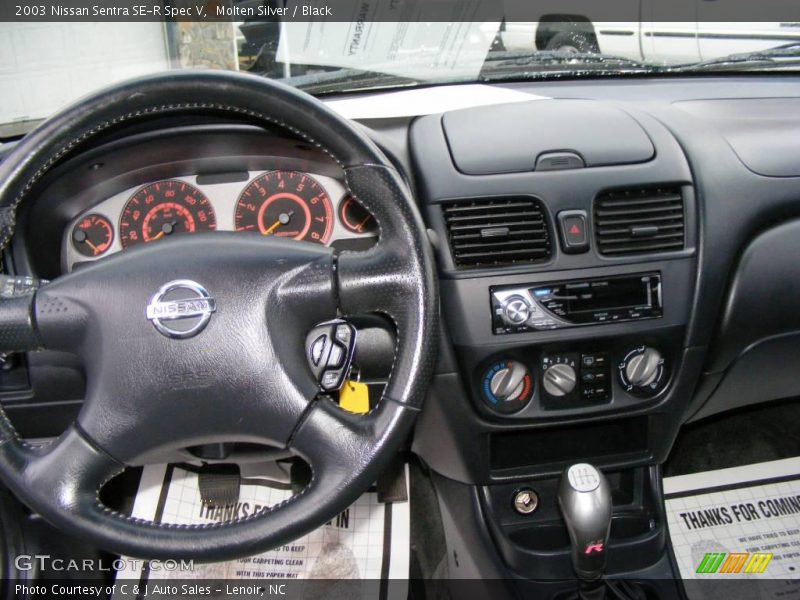 Molten Silver / Black 2003 Nissan Sentra SE-R Spec V