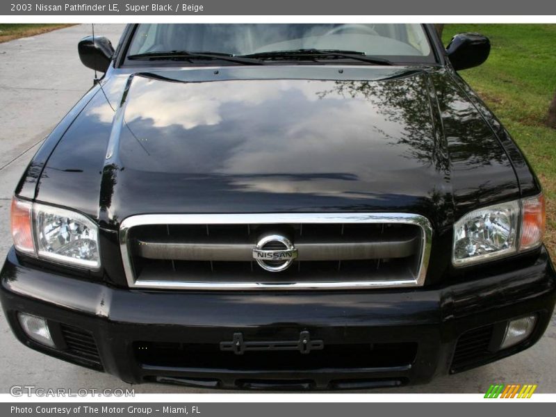 Super Black / Beige 2003 Nissan Pathfinder LE