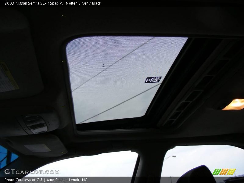 Molten Silver / Black 2003 Nissan Sentra SE-R Spec V