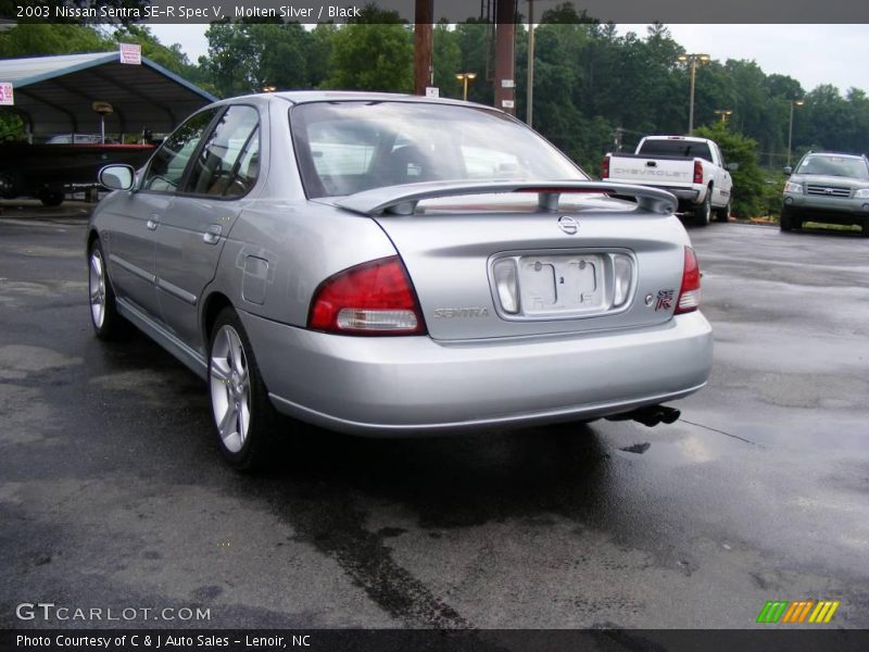 Molten Silver / Black 2003 Nissan Sentra SE-R Spec V