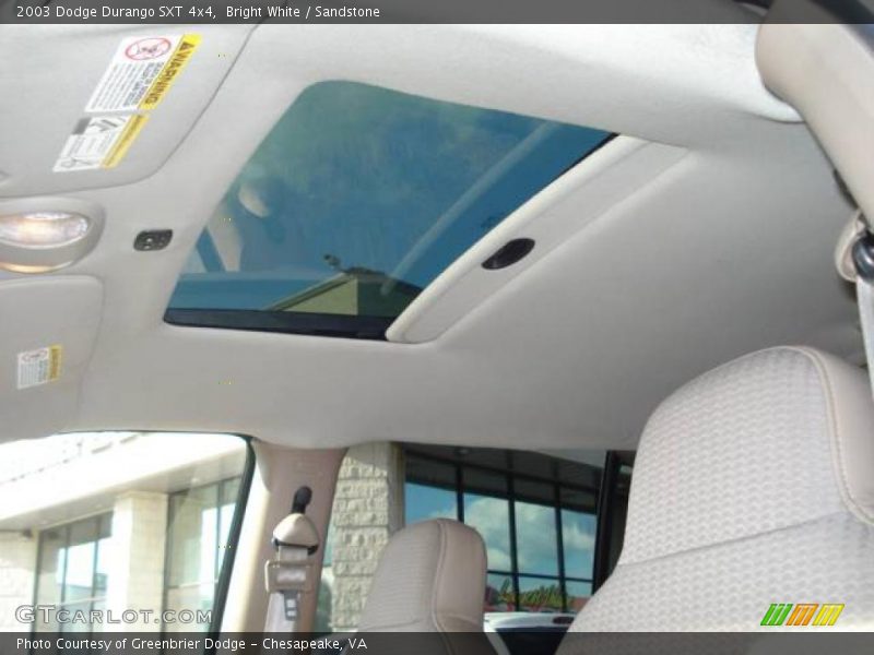 Bright White / Sandstone 2003 Dodge Durango SXT 4x4
