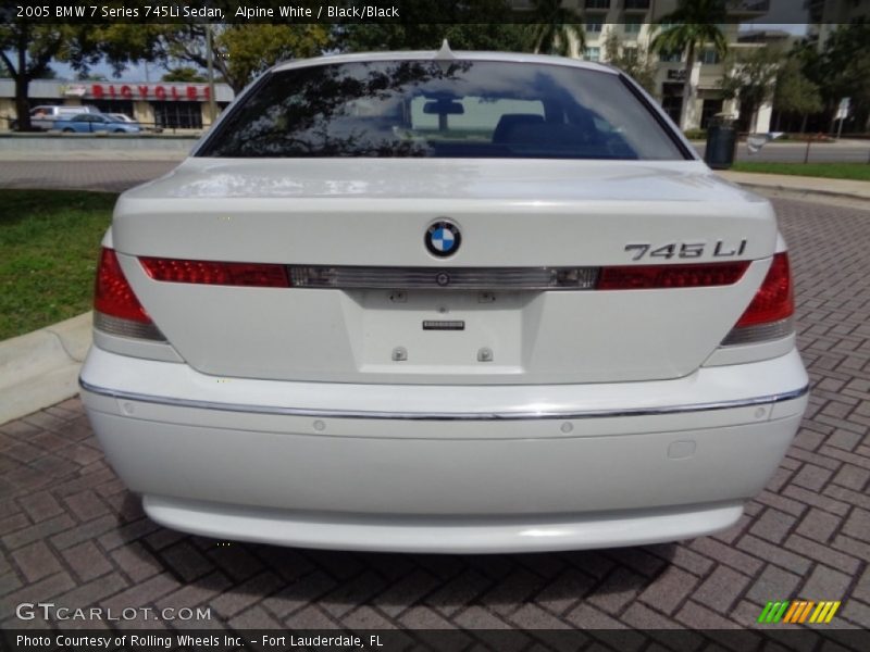Alpine White / Black/Black 2005 BMW 7 Series 745Li Sedan