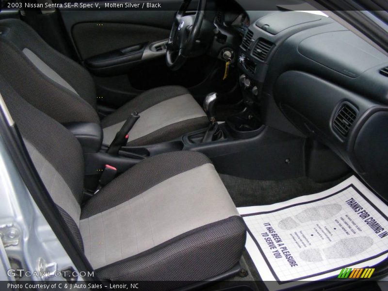 Molten Silver / Black 2003 Nissan Sentra SE-R Spec V