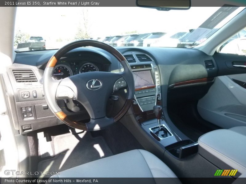 Starfire White Pearl / Light Gray 2011 Lexus ES 350