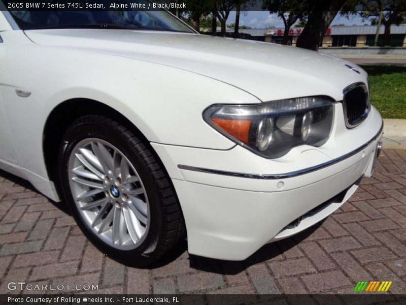 Alpine White / Black/Black 2005 BMW 7 Series 745Li Sedan