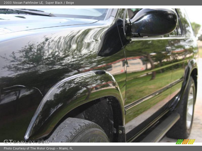 Super Black / Beige 2003 Nissan Pathfinder LE