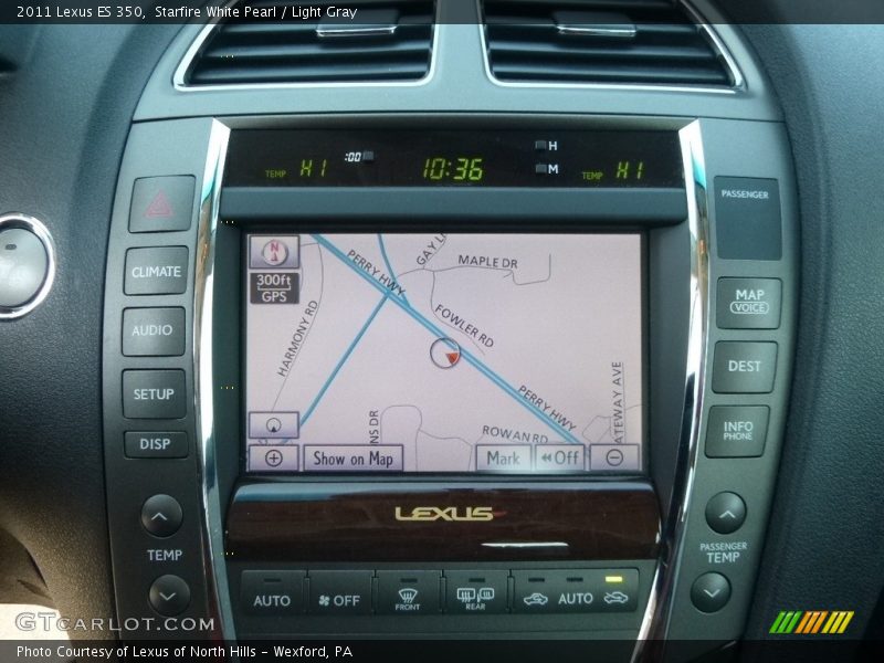 Starfire White Pearl / Light Gray 2011 Lexus ES 350
