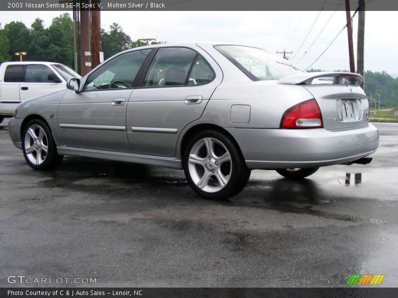 Molten Silver / Black 2003 Nissan Sentra SE-R Spec V