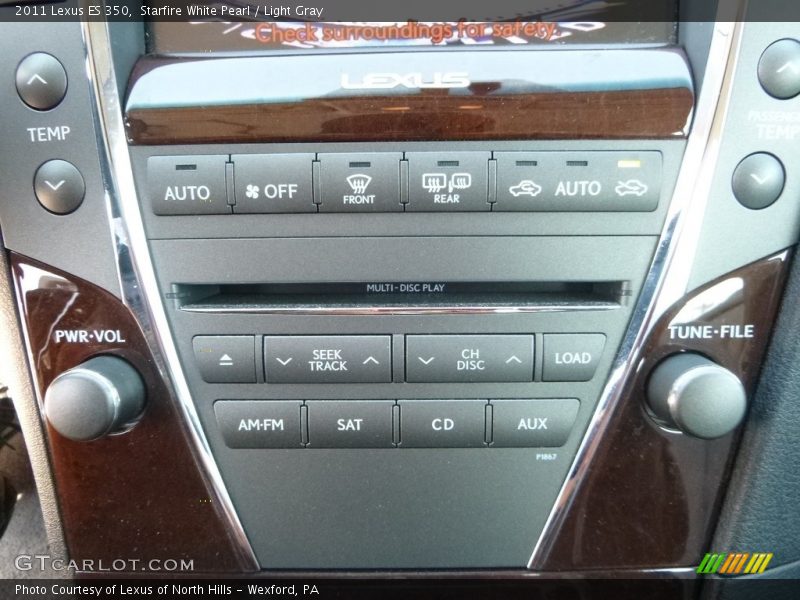 Starfire White Pearl / Light Gray 2011 Lexus ES 350