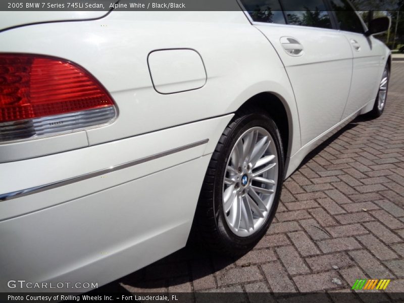 Alpine White / Black/Black 2005 BMW 7 Series 745Li Sedan