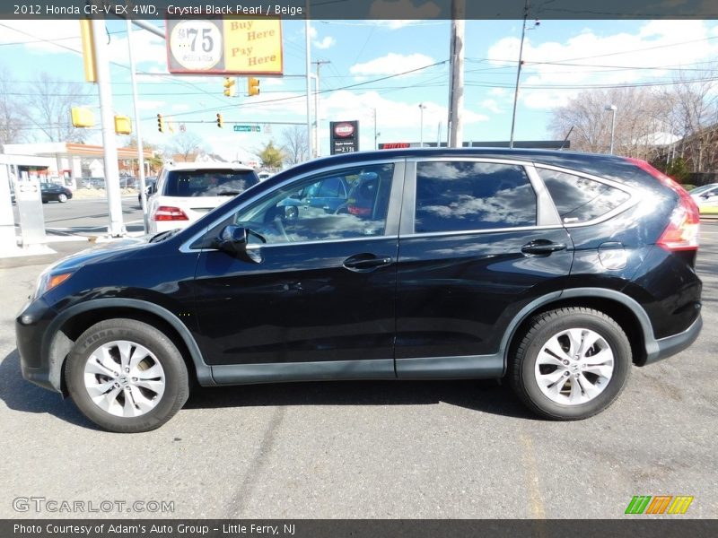 Crystal Black Pearl / Beige 2012 Honda CR-V EX 4WD
