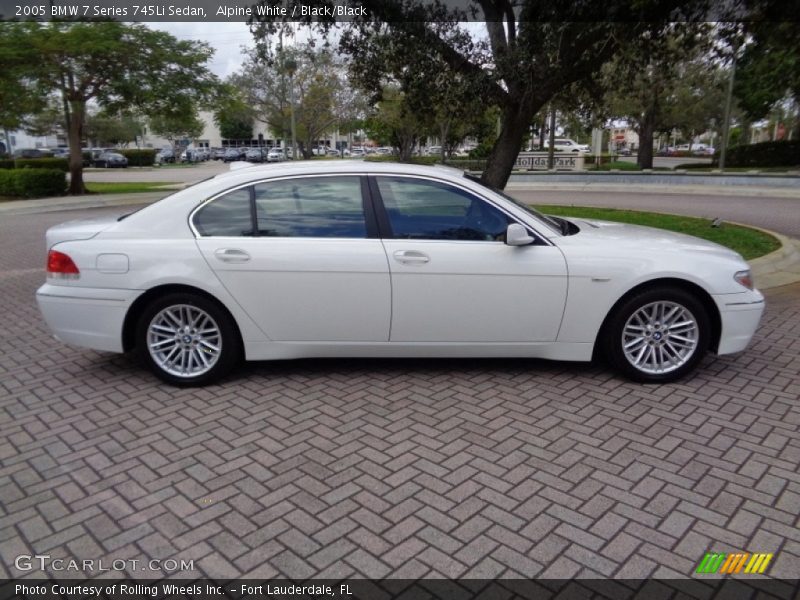 Alpine White / Black/Black 2005 BMW 7 Series 745Li Sedan