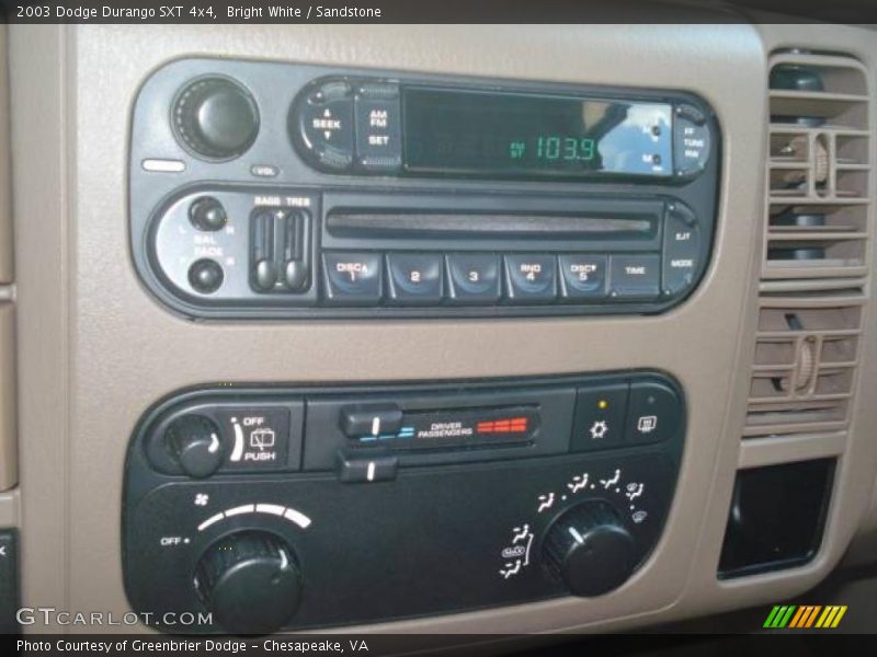 Bright White / Sandstone 2003 Dodge Durango SXT 4x4