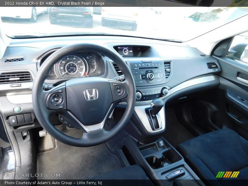 Crystal Black Pearl / Beige 2012 Honda CR-V EX 4WD