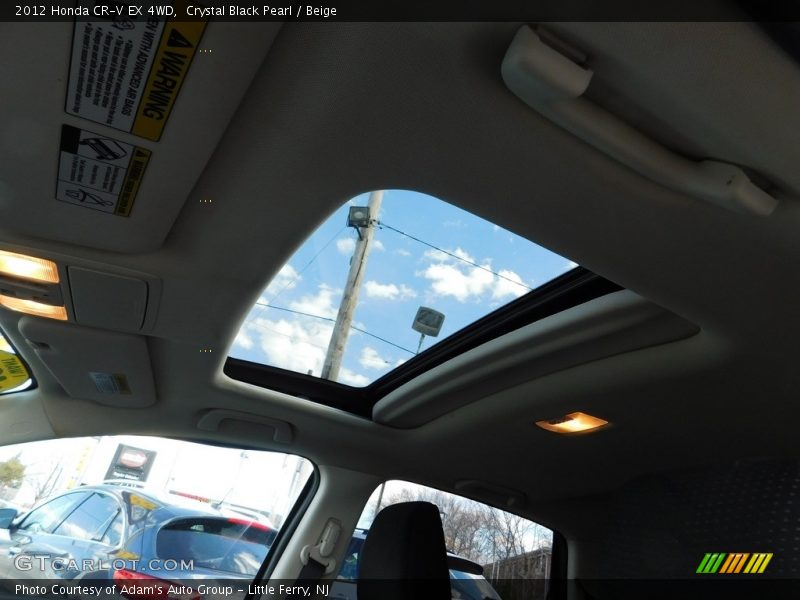 Crystal Black Pearl / Beige 2012 Honda CR-V EX 4WD
