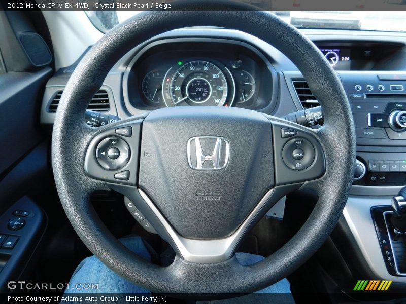 Crystal Black Pearl / Beige 2012 Honda CR-V EX 4WD