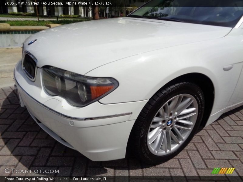 Alpine White / Black/Black 2005 BMW 7 Series 745Li Sedan