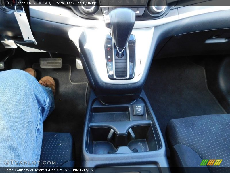 Crystal Black Pearl / Beige 2012 Honda CR-V EX 4WD