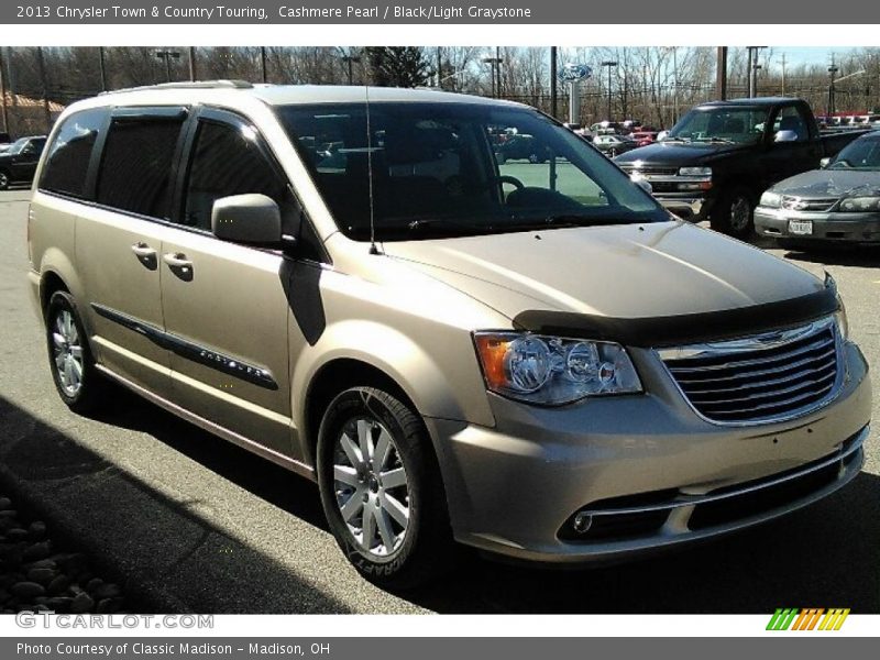 Cashmere Pearl / Black/Light Graystone 2013 Chrysler Town & Country Touring