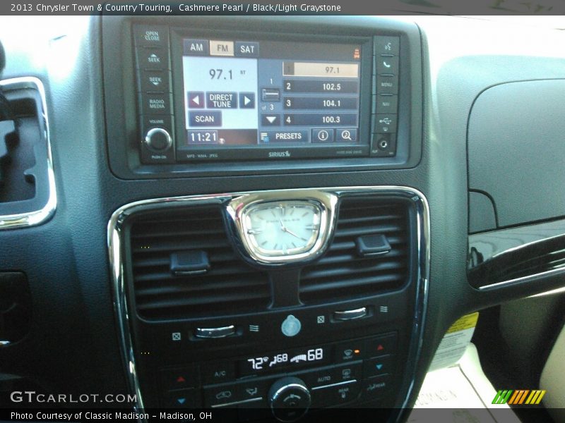 Cashmere Pearl / Black/Light Graystone 2013 Chrysler Town & Country Touring