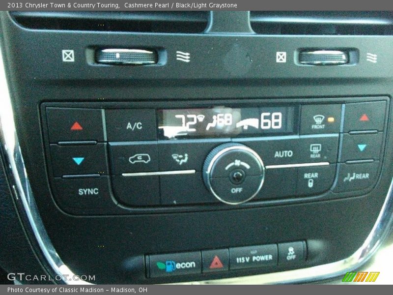 Cashmere Pearl / Black/Light Graystone 2013 Chrysler Town & Country Touring