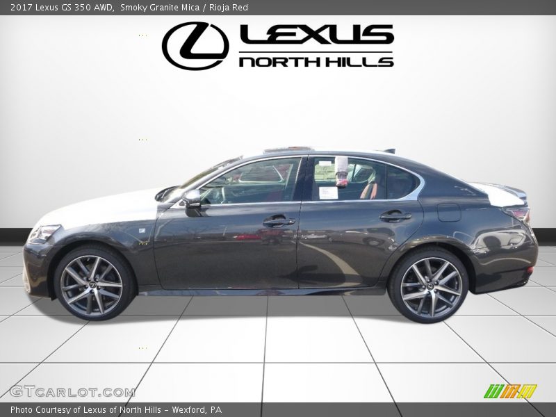 Smoky Granite Mica / Rioja Red 2017 Lexus GS 350 AWD