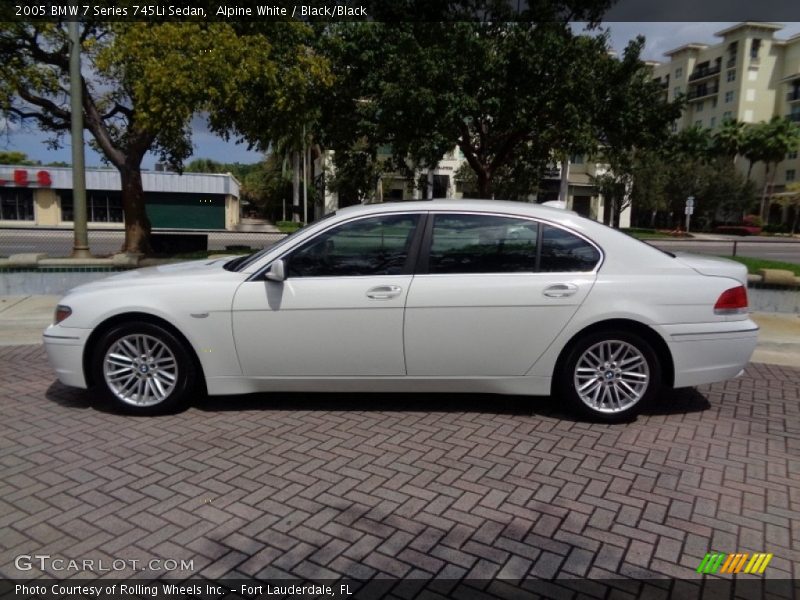 Alpine White / Black/Black 2005 BMW 7 Series 745Li Sedan