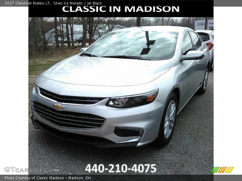 Silver Ice Metallic / Jet Black 2017 Chevrolet Malibu LT