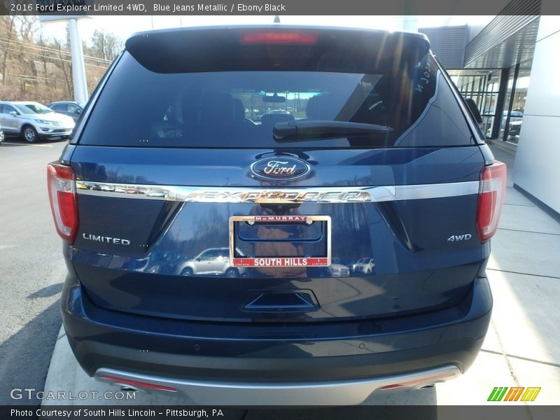 Blue Jeans Metallic / Ebony Black 2016 Ford Explorer Limited 4WD
