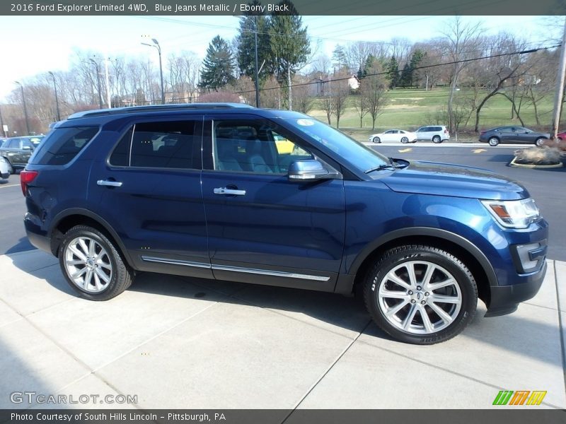 Blue Jeans Metallic / Ebony Black 2016 Ford Explorer Limited 4WD