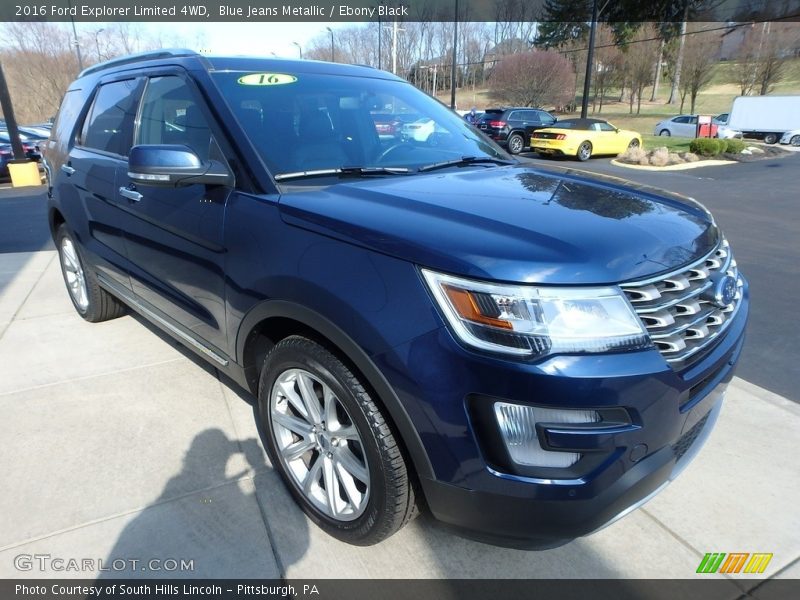 Blue Jeans Metallic / Ebony Black 2016 Ford Explorer Limited 4WD
