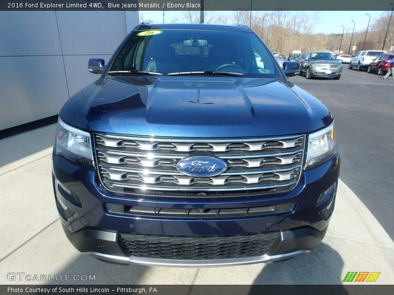 Blue Jeans Metallic / Ebony Black 2016 Ford Explorer Limited 4WD